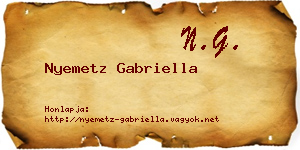 Nyemetz Gabriella névjegykártya